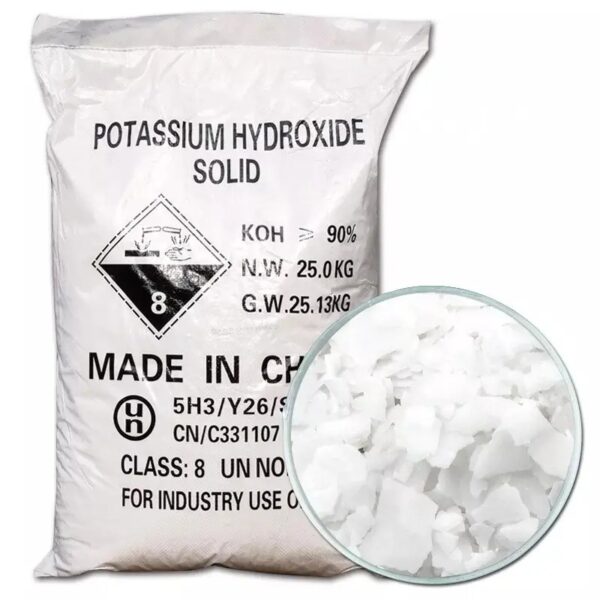 Potassium Hydroxide Packaging potassium hydroxide 25kg bags industrial chemical South Africa