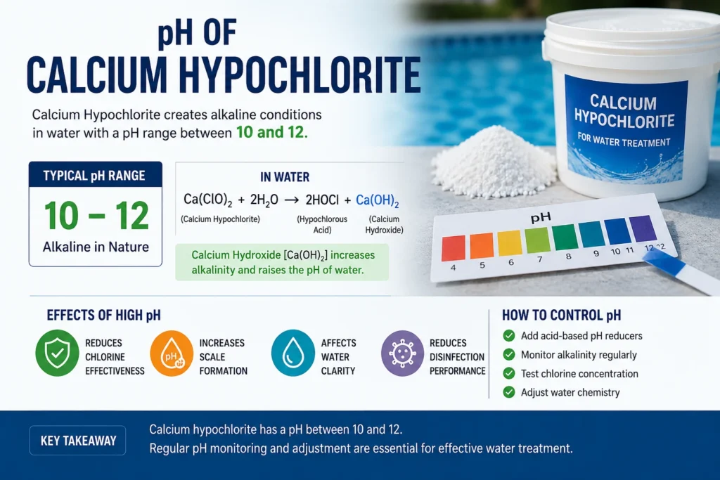 pH of calcium hypochlorite in water