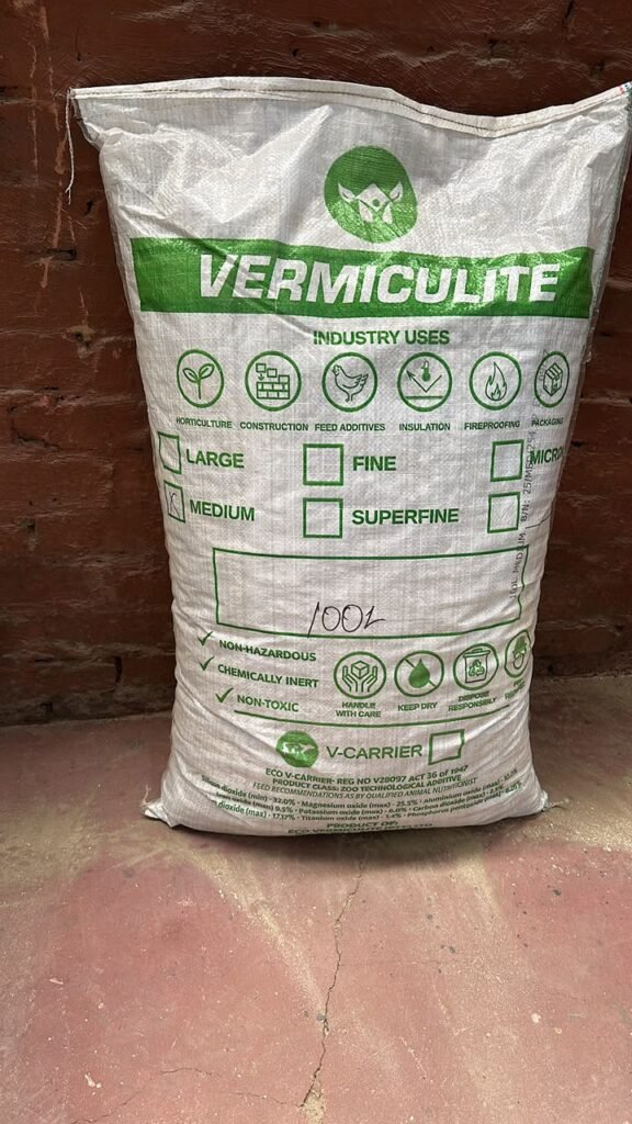 Exfoliated vermiculite for feed premix and carrier applications