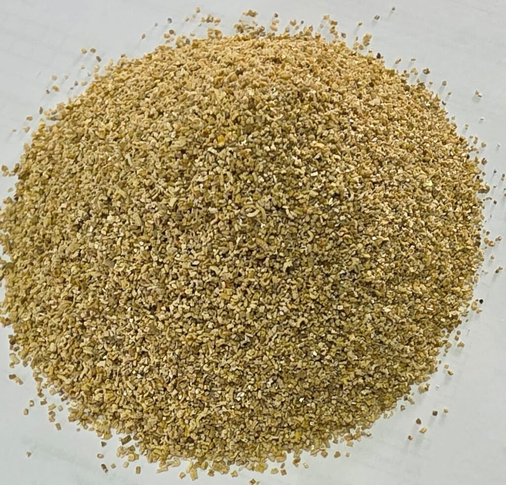 Feed grade vermiculite for animal feed manufacturing and premixes